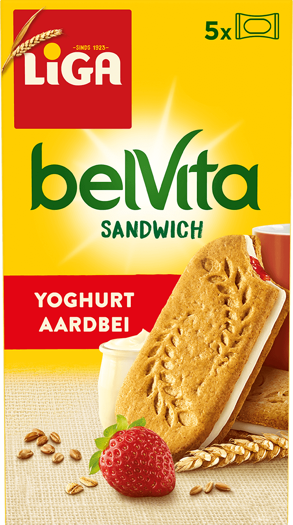 LiGA belVita Sandwich Yoghurt-Aardbei
